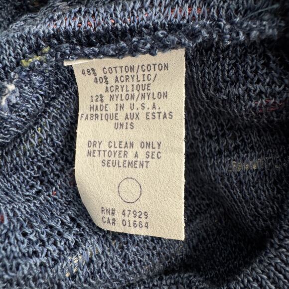 Vintage TRICOTS ST RAPHAEL Sweater Mens S Blue Pullover Textured Grandpacore - Picture 6 of 6